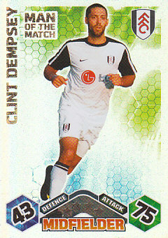 Clint Dempsey Fulham 2009/10 Topps Match Attax Man of the Match #387